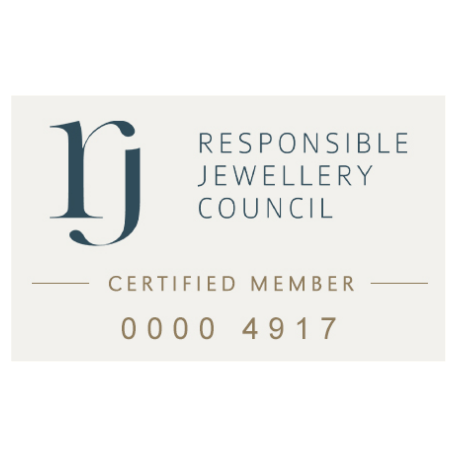 Responsible Jewellery Council Certified Member